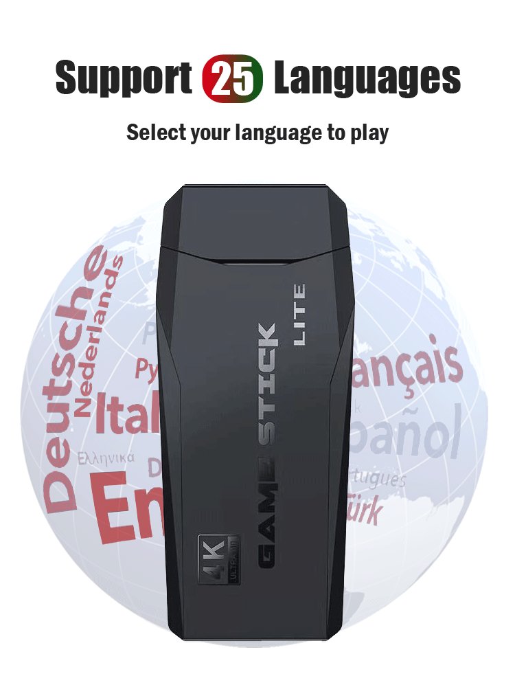 Venda quente hd 4k m8 jogo vara sem fio vídeo game console 64gb retro tv jogos com dupla 2.4g gamepads para gba/ps1