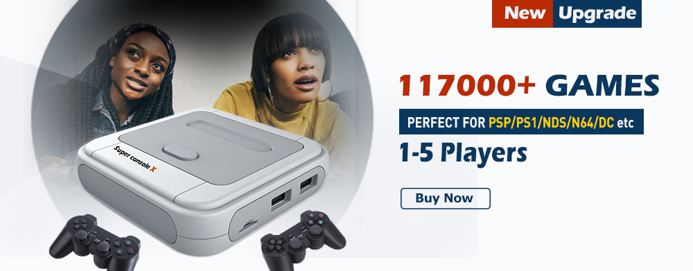 Super console x3 além de console de jogo retro para psp/ps1/n64/sega saturn/dc 114000 + games4k/8k hd tv caixa vídeo game player duplo wifi