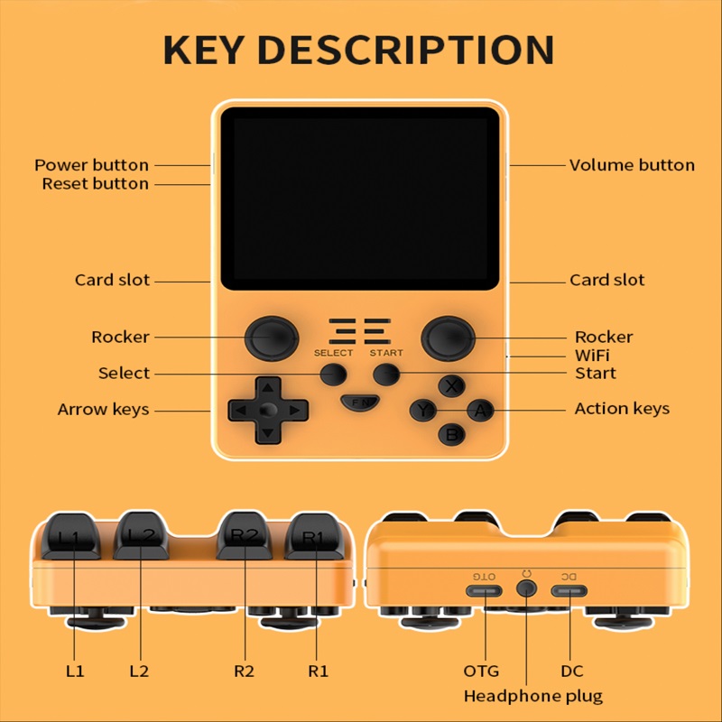 2023 novo powkiddy rgb20s retro console de jogos sistema de código aberto 3.5-Polegada ips tela handheld console de jogos de vídeo com 25000 + jogos 2023 novo powkiddy rgb20s retro console de jogos sistema de código aberto 3.5-Polegada ips tela handheld console de jogos de vídeo com 25000 + jogos