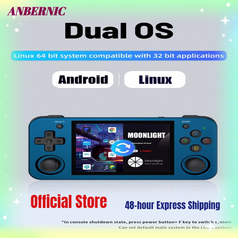 2023 novo powkiddy rgb20s retro console de jogos sistema de código aberto 3.5-Polegada ips tela handheld console de jogos de vídeo com 25000 + jogos