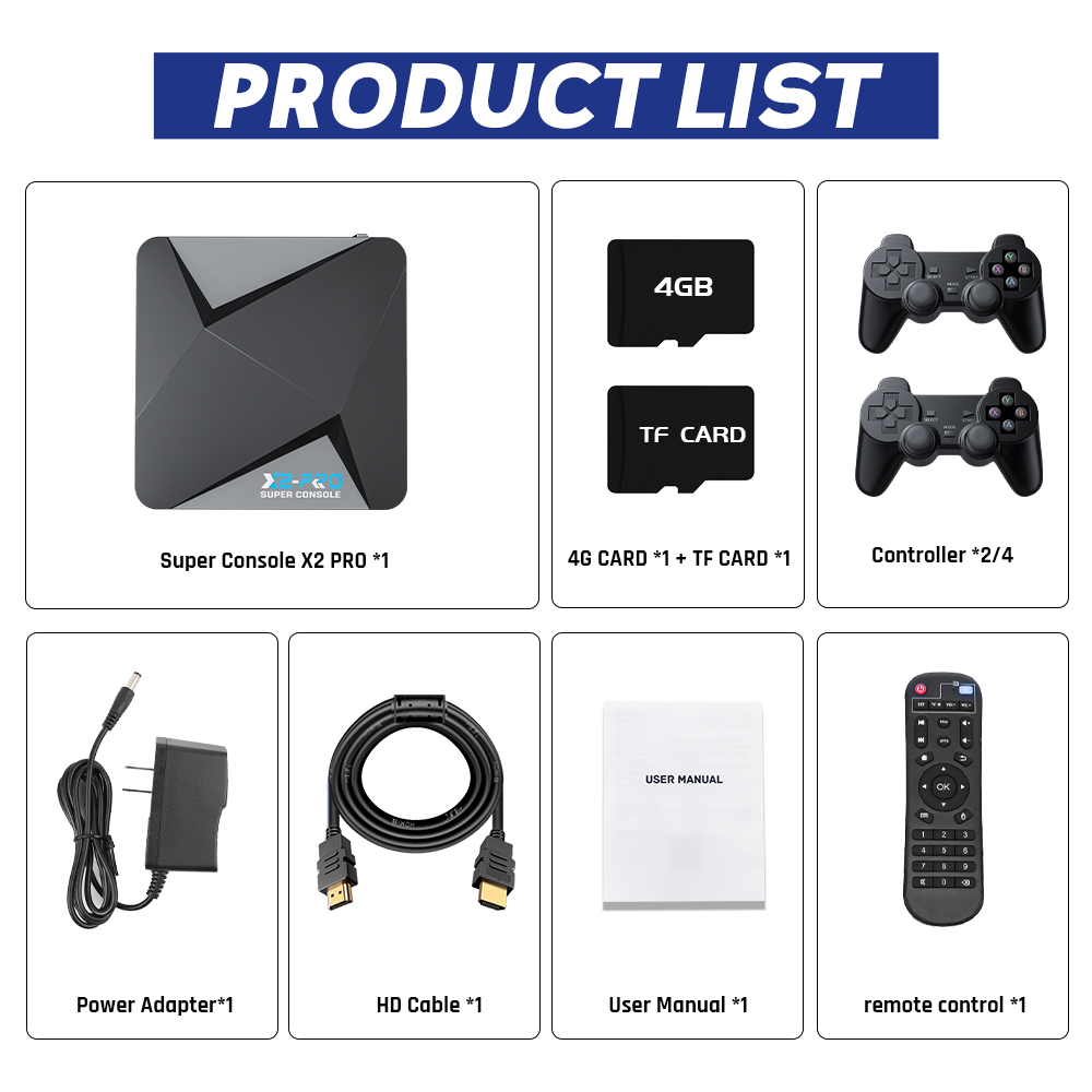 KinHank – Super Console de jeux vidéo Portable X2 Pro 4K, 100000 jeux rétro 70, émulateur pour PSP/PS1/Sega Saturn