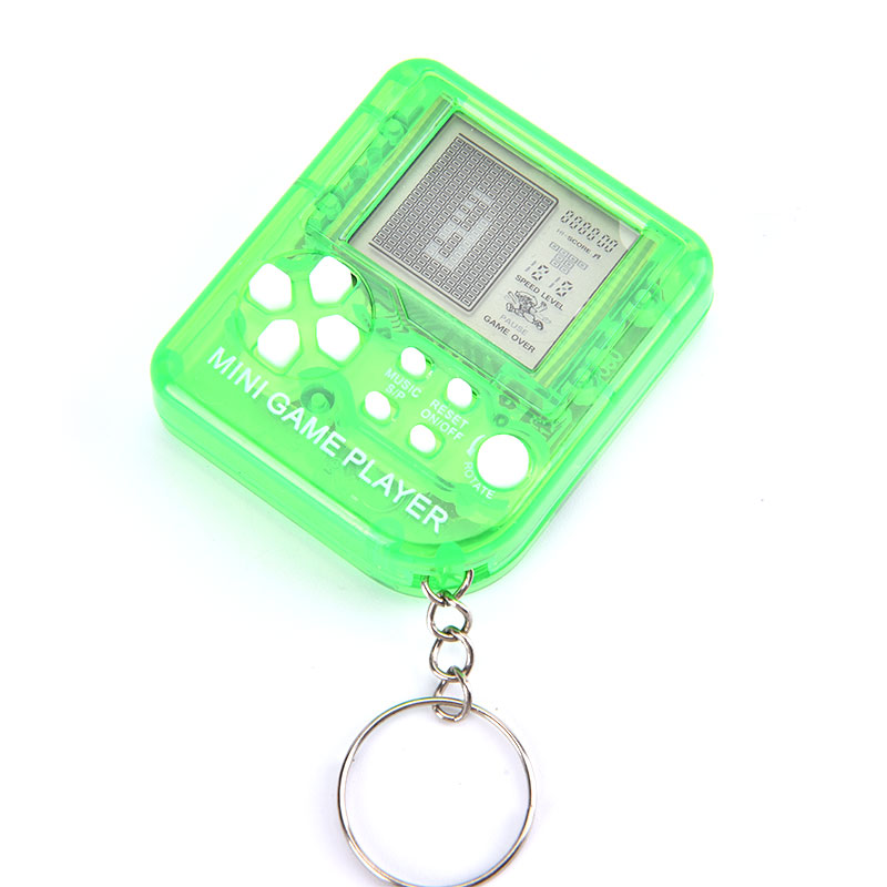 Porte-clés avec Mini Console de jeux vidéo rétro Portable, avec 26 jeux classiques intégrés, batterie incluse