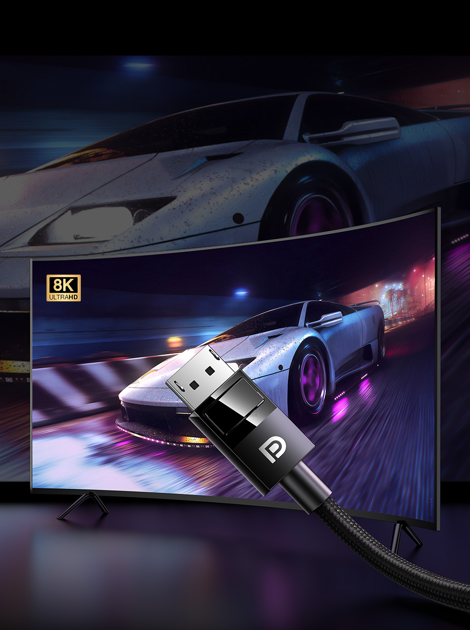 UGREEN – câble Displayport 8K DP1.4 4K144Hz, câble Audio vidéo pour boîtier TV Xiaomi, moniteur PC portable, jeu vidéo, DP, Port d'affichage DP Cable Display Port