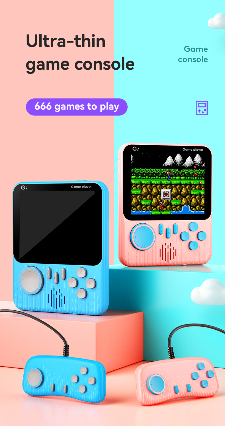 Rétro Jeu Vidéo Console Lecteur De Jeu Portable 3.5 pouces Console De Jeu Portable G7 Poche Rétro Nostalgique AV Jeu Console f