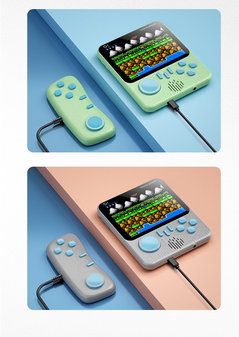 Rétro Jeu Vidéo Console Lecteur De Jeu Portable 3.5 pouces Console De Jeu Portable G7 Poche Rétro Nostalgique AV Jeu Console f