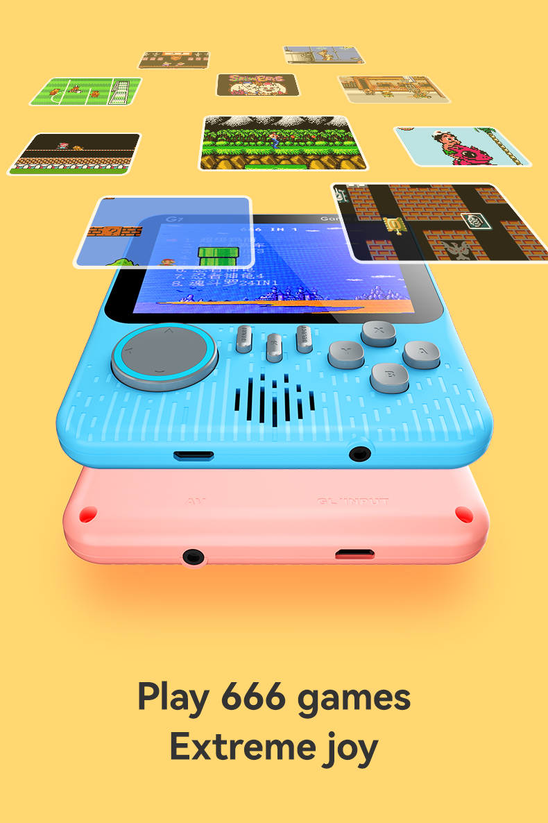 Rétro Jeu Vidéo Console Lecteur De Jeu Portable 3.5 pouces Console De Jeu Portable G7 Poche Rétro Nostalgique AV Jeu Console f