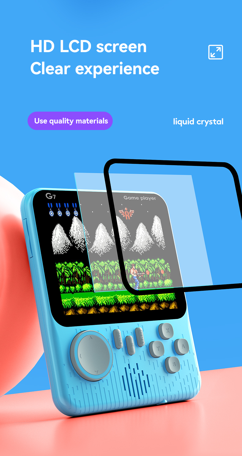 Rétro Jeu Vidéo Console Lecteur De Jeu Portable 3.5 pouces Console De Jeu Portable G7 Poche Rétro Nostalgique AV Jeu Console f
