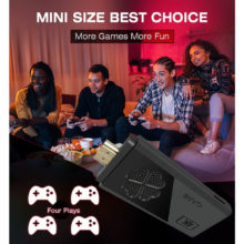 Console de jeu vidéo HD 4K 2.4G, Double contrôleur sans fil pour PS1/Console de jeu TV rétro classique 10000