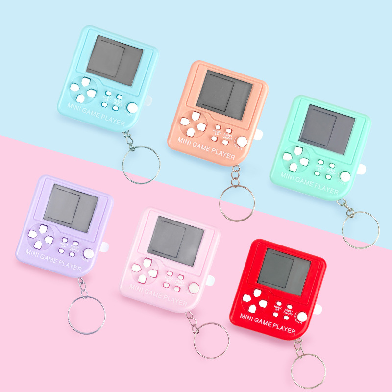 Mini Console de jeu de poche avec 23 jeux intégrés pour porte-clés et anneau, cadeau pour enfants