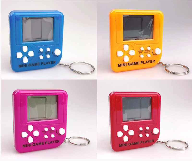 Mini Console de jeu de poche avec 23 jeux intégrés pour porte-clés et anneau, cadeau pour enfants