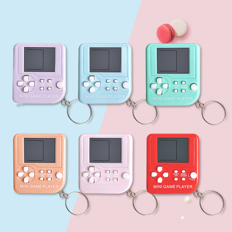 Mini Console de jeu de poche avec 23 jeux intégrés pour porte-clés et anneau, cadeau pour enfants