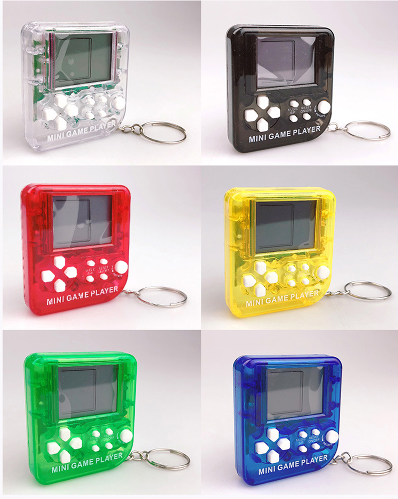 Mini Console de jeu de poche avec 23 jeux intégrés pour porte-clés et anneau, cadeau pour enfants