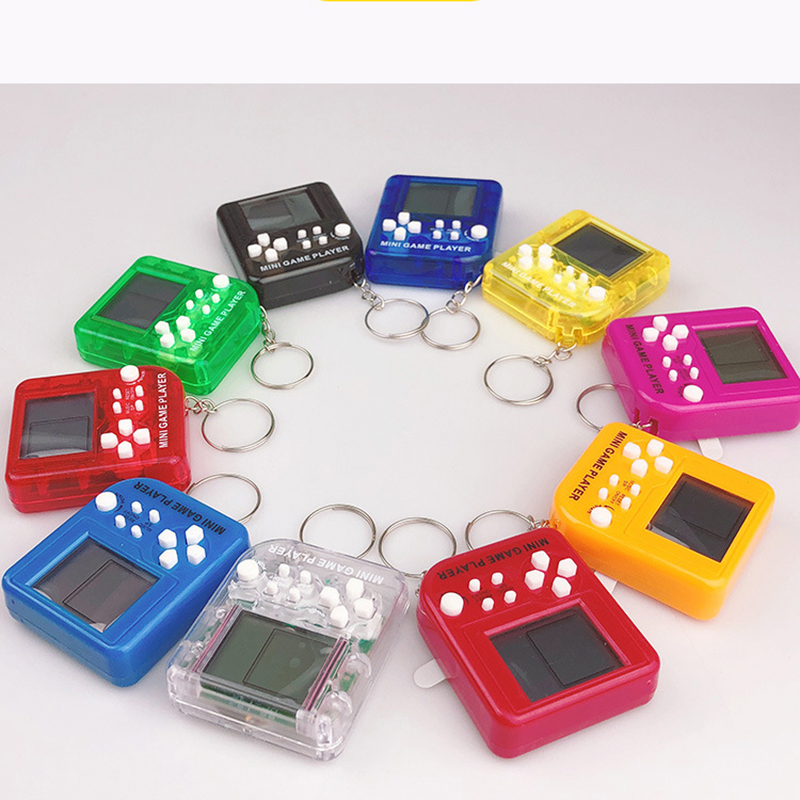 Mini Console de jeu de poche avec 23 jeux intégrés pour porte-clés et anneau, cadeau pour enfants