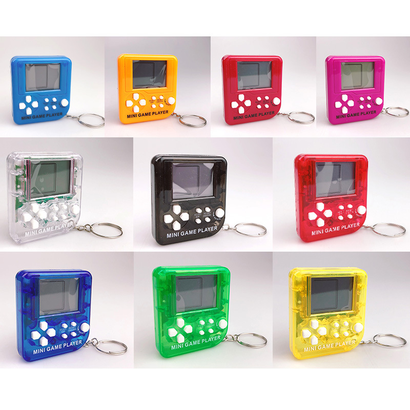 Mini Console de jeu de poche avec 23 jeux intégrés pour porte-clés et anneau, cadeau pour enfants