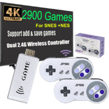 Console de jeux vidéo avec 1500 jeux classiques inclus, SF900, contrôleur sans fil 16 Bit HD, bâton de jeu pour Snes, 2900