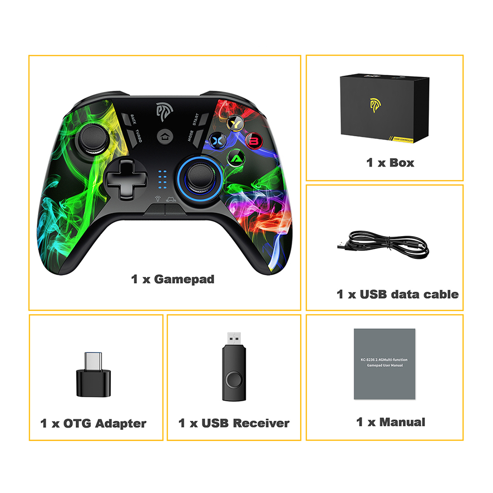 EasySMX – manette de jeu Arion 9110 sans fil Android, Joystick, pour PC, PS3, ordinateur portable, Steam, TV Box, téléphone portable, Nintendo Switch