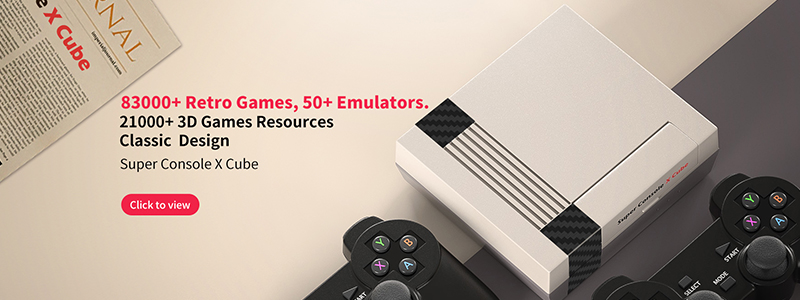 Carte de jeu Super CUBE X CUBE 64 go/128 go/256 go, 50 émulateurs avec 117000 go Gmes pour PS1/PSP/DC/MAME/NES/N64