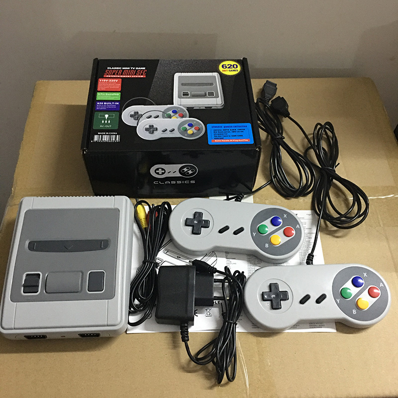 Mini Console de jeux vidéo rétro classique avec 620 jeux intégrés, 8 bits, sortie AV, avec gampad