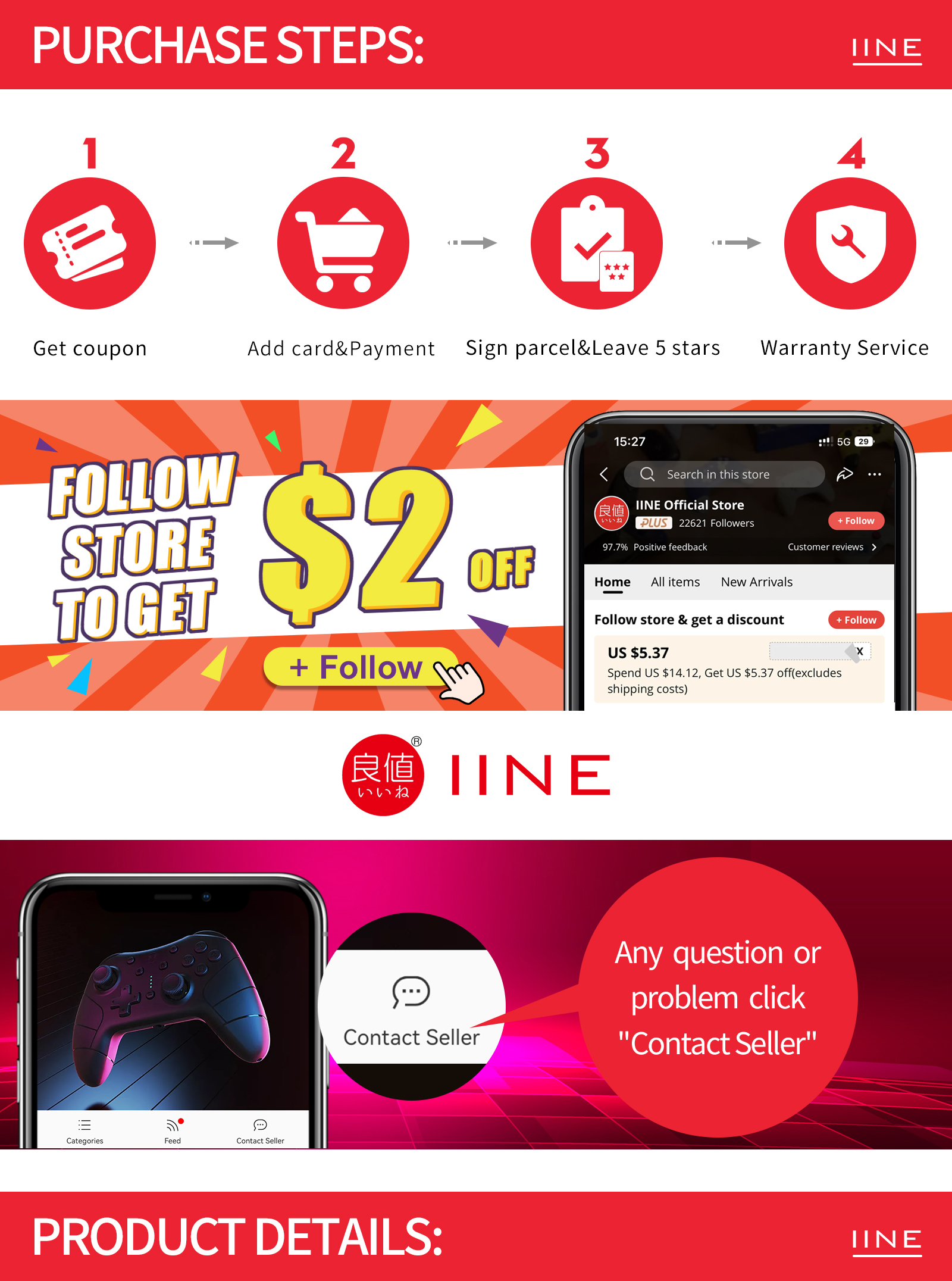 IINE – contrôleur vocal sans fil pour le réveil du chaton, Compatible avec Nintendo Switch/Switch lite/Switch OLED