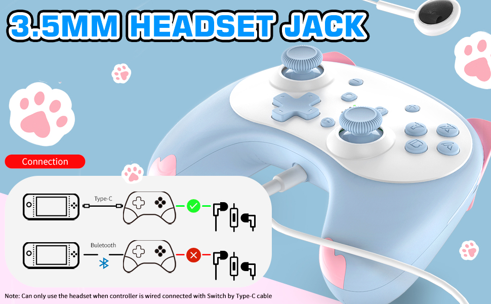 IINE – contrôleur vocal sans fil pour le réveil du chaton, Compatible avec Nintendo Switch/Switch lite/Switch OLED