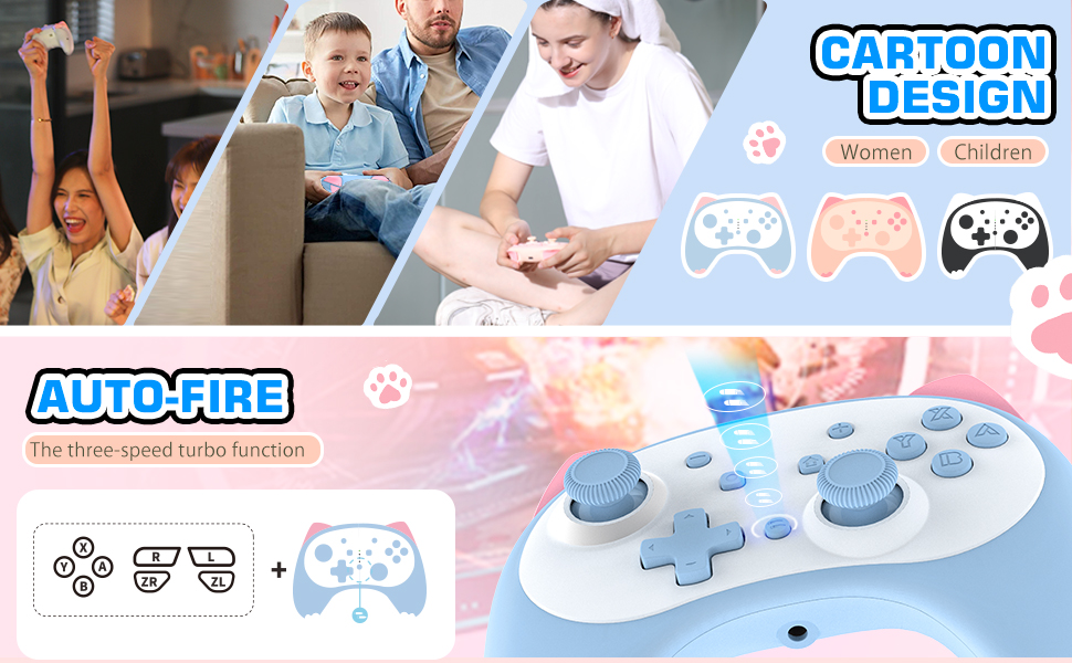 IINE – contrôleur vocal sans fil pour le réveil du chaton, Compatible avec Nintendo Switch/Switch lite/Switch OLED