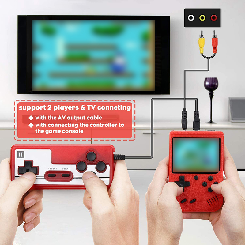Mini Console de jeux vidéo Portable avec écran LCD couleur de 400 pouces, 3.0 jeux intégrés, 8 bits, pour enfants