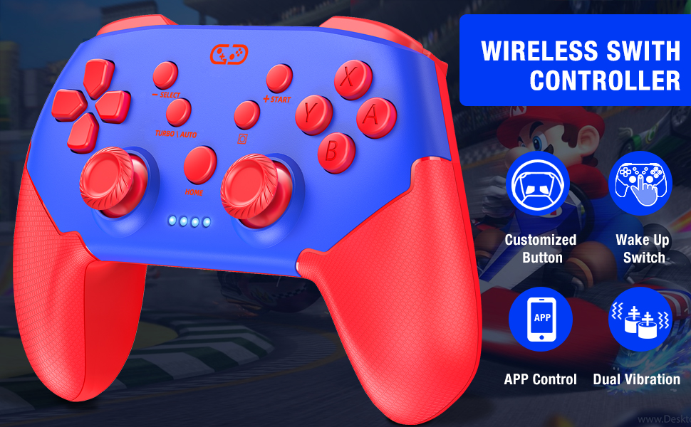 Manette de jeu sans fil Bluetooth pour Nintendo Switch Pro, originale, rvb, contrôleur de jeu professionnel, sans décalage