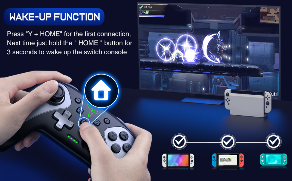 Manette de jeu sans fil Bluetooth pour Nintendo Switch Pro, originale, rvb, contrôleur de jeu professionnel, sans décalage