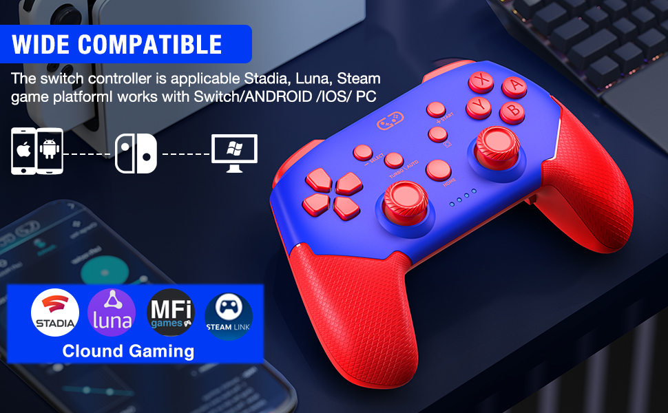 Manette de jeu sans fil Bluetooth pour Nintendo Switch Pro, originale, rvb, contrôleur de jeu professionnel, sans décalage