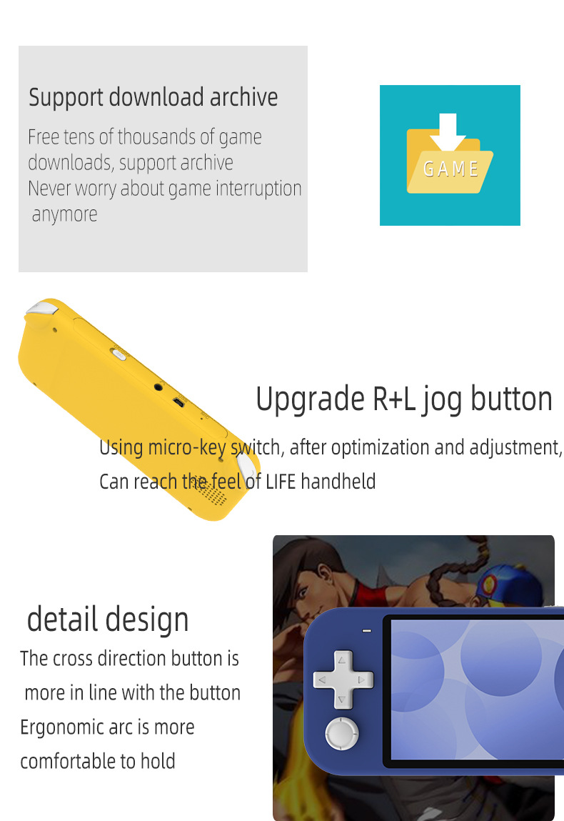 Mini Console de jeux vidéo Portable X7, avec 4.3 jeux classiques intégrés, deux joysticks, Support TV gratuit, 10000 pouces