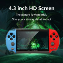 Mini Console de jeux vidéo Portable X7, avec 4.3 jeux classiques intégrés, deux joysticks, Support TV gratuit, 10000 pouces