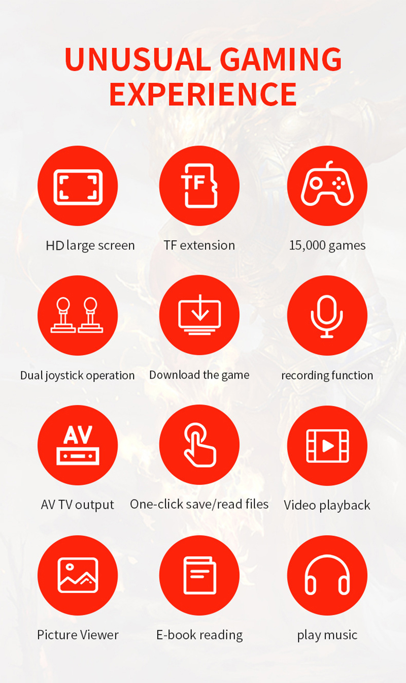 Mini Console de jeux vidéo Portable X7, avec 4.3 jeux classiques intégrés, deux joysticks, Support TV gratuit, 10000 pouces