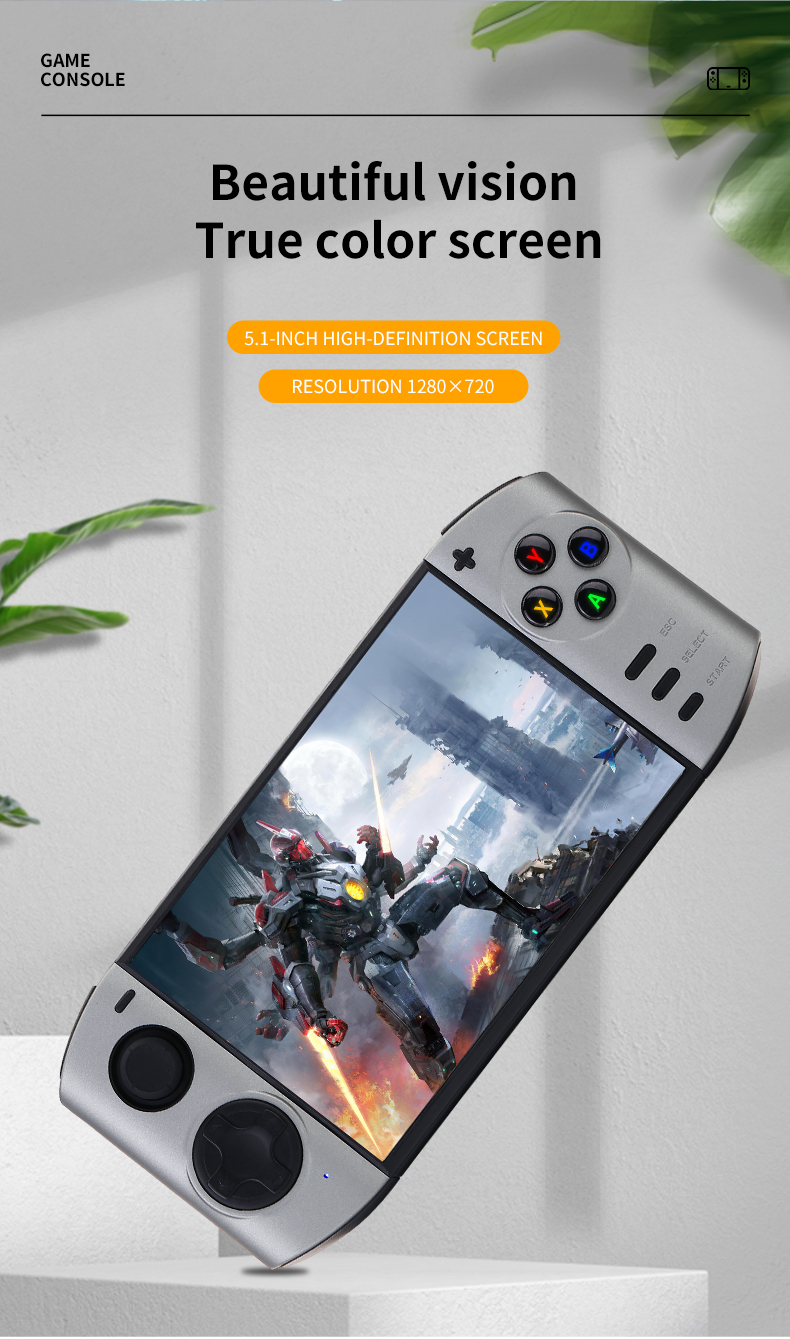 Console de jeux vidéo portable avec écran de XY-09 pouces et résolution de 20000x5.1 HD, 1280 jeux vidéo sans fil, 720 jeux