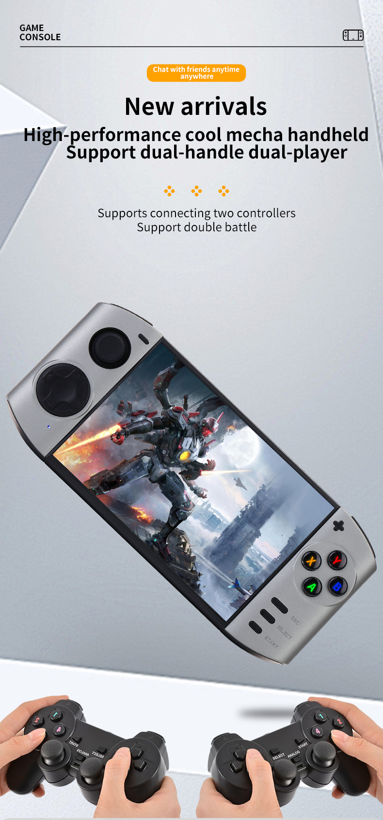 Console de jeux vidéo portable avec écran de XY-09 pouces et résolution de 20000x5.1 HD, 1280 jeux vidéo sans fil, 720 jeux