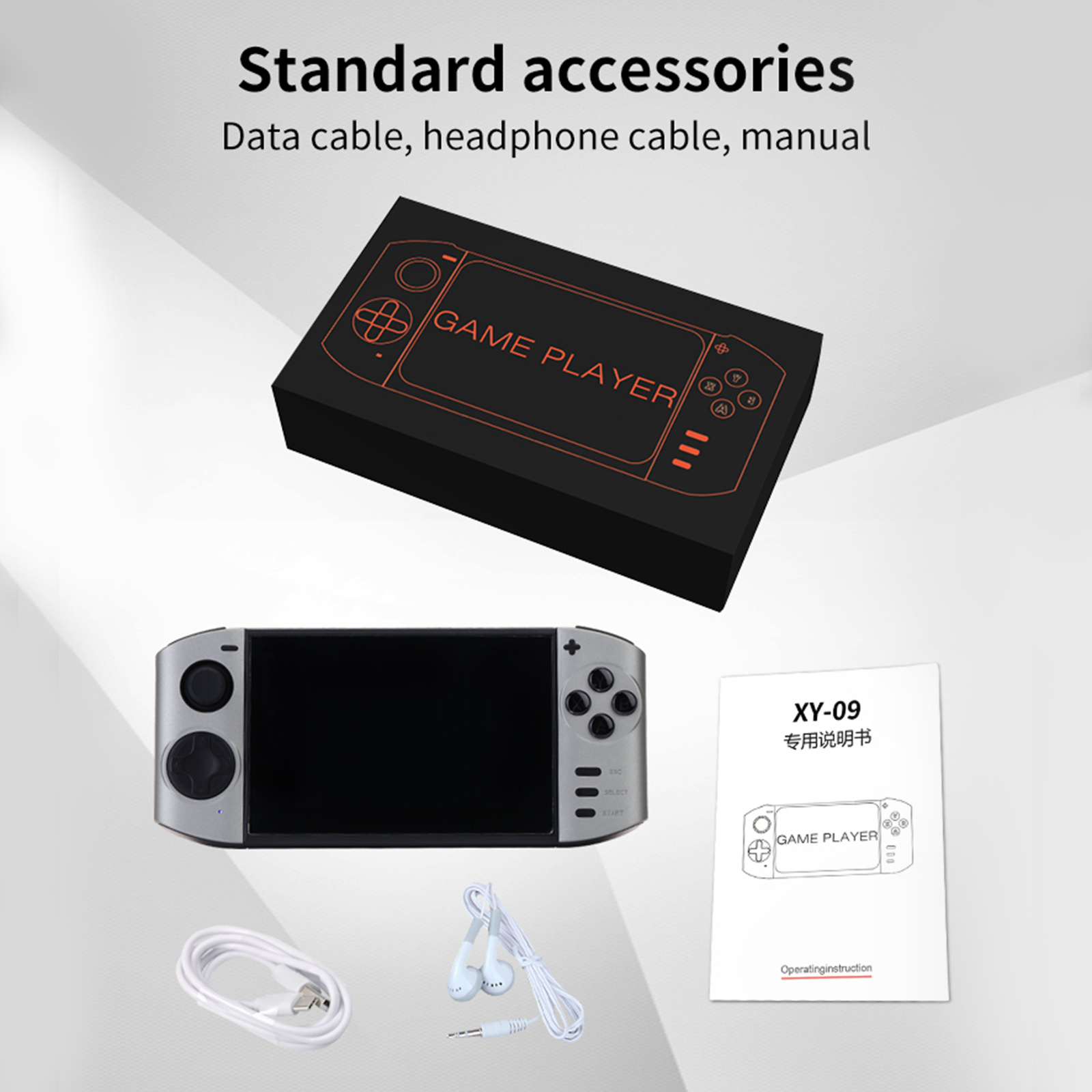 Console de jeux vidéo portable avec écran de XY-09 pouces et résolution de 20000x5.1 HD, 1280 jeux vidéo sans fil, 720 jeux