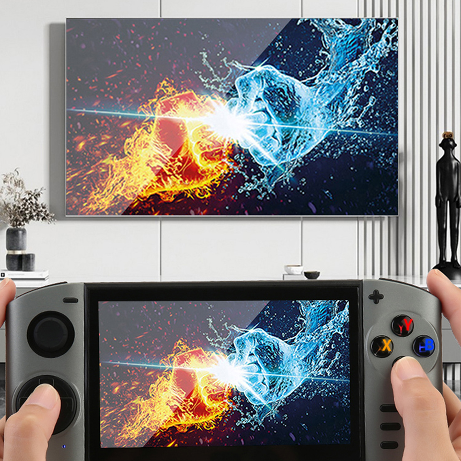 Console de jeux vidéo portable avec écran de XY-09 pouces et résolution de 20000x5.1 HD, 1280 jeux vidéo sans fil, 720 jeux