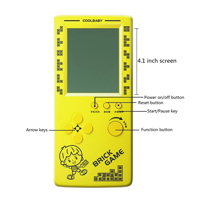 Console de jeu rétro Portable pour Tetris, grand écran de 2023 pouces, jeu de poche nostalgique pour enfants, jouets pour enfants, 4.1