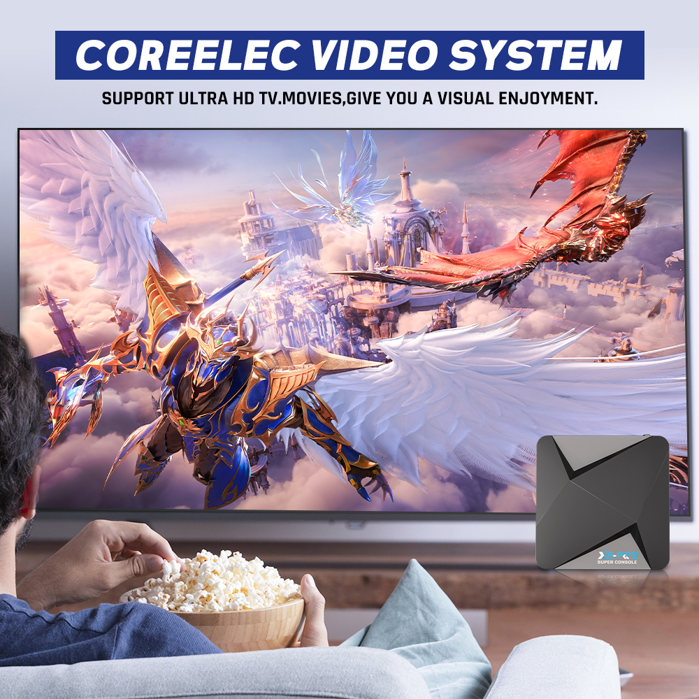 KINHANK – Super Console de jeu rétro X2 100000, compatible avec PSP/PS1/Sega Saturn/DC/MAME, boîtier TV intelligent avec manettes, cadeau pour enfant KINHANK – Super Console de jeu rétro X2 100000, compatible avec PSP/PS1/Sega Saturn/DC/MAME, boîtier TV intelligent avec manettes, cadeau pour enfant