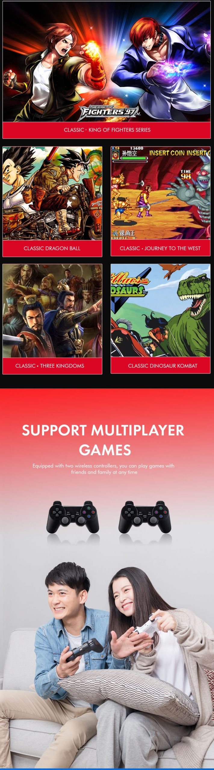 2.4 GO Double Contrôleur Sans Fil