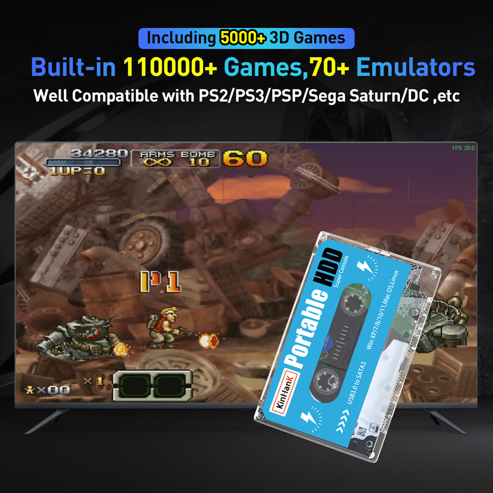 Kinhank – Super Console X Batocera 33 500 go 2T, disque dur 110000 +, jeux vidéo rétro, pour PS3/PS2/PSP/SEGA SATURN/WII/WIIU Kinhank – Super Console X Batocera 33 500 go 2T, disque dur 110000 +, jeux vidéo rétro, pour PS3/PS2/PSP/SEGA SATURN/WII/WIIU