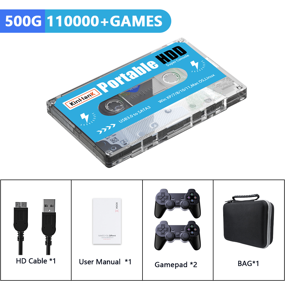 Kinhank – Super Console X Batocera 33 500 go 2T, disque dur 110000 +, jeux vidéo rétro, pour PS3/PS2/PSP/SEGA SATURN/WII/WIIU Kinhank – Super Console X Batocera 33 500 go 2T, disque dur 110000 +, jeux vidéo rétro, pour PS3/PS2/PSP/SEGA SATURN/WII/WIIU