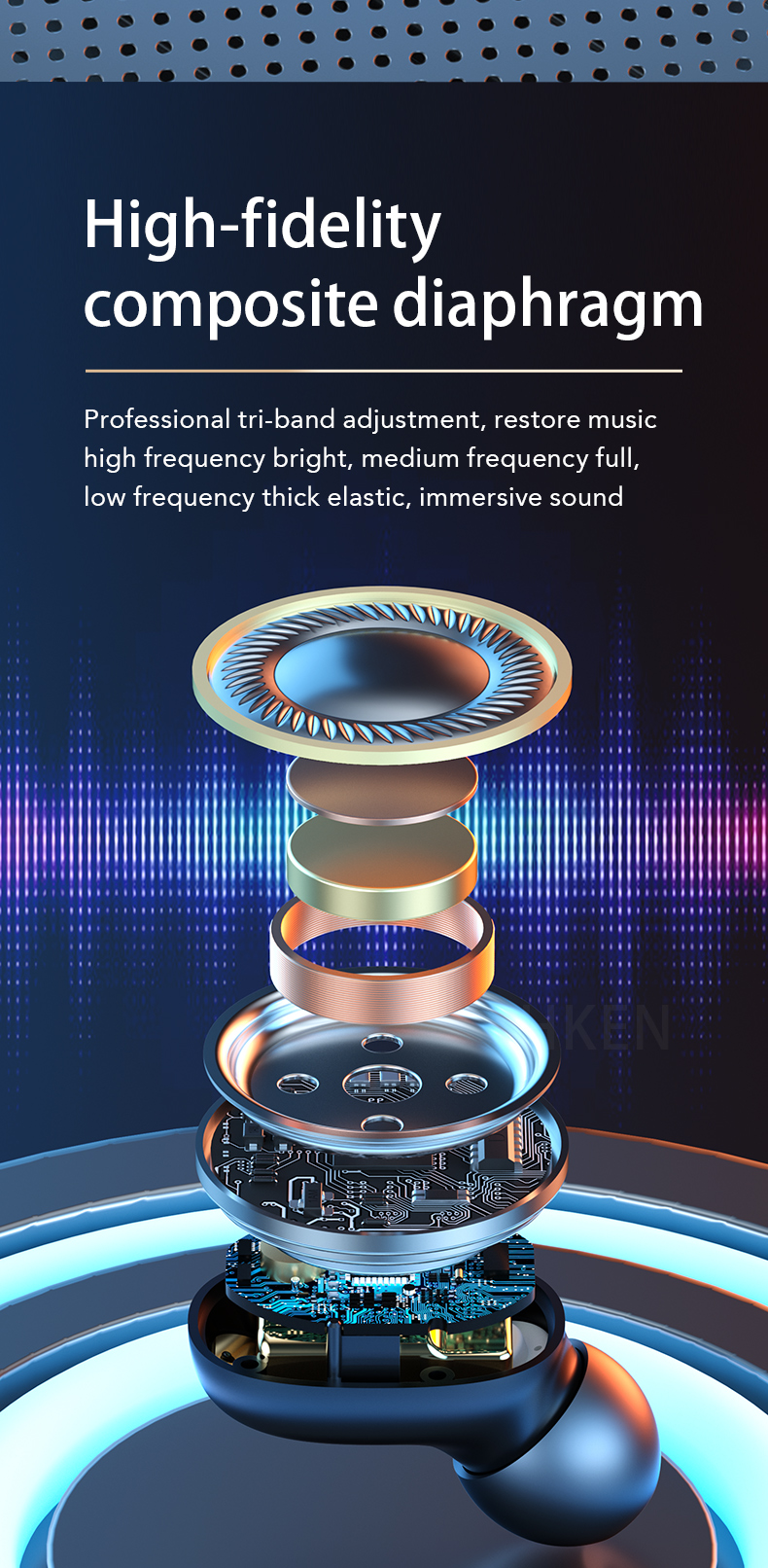 HKEN – écouteurs sans fil Bluetooth 5.2