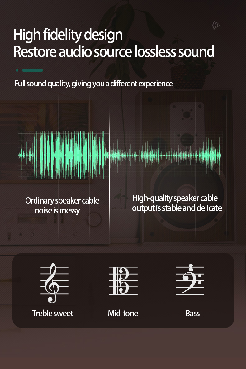 HUALIWEN – câble Audio hi-fi sans oxygène