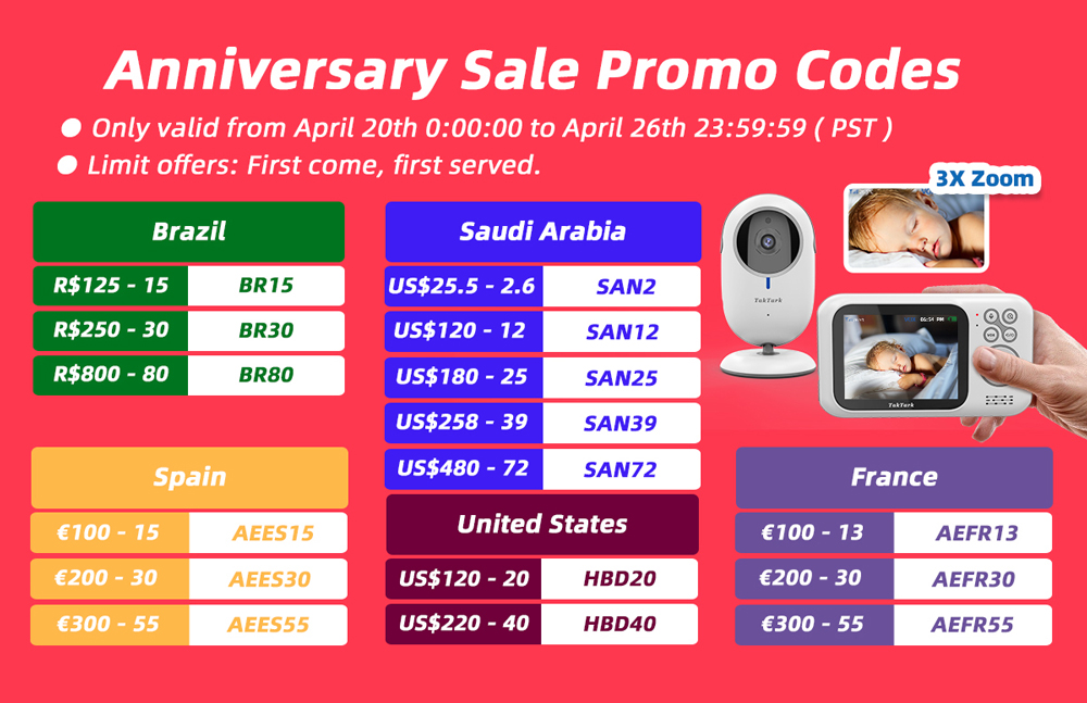 Babyphone vidéo sans fil