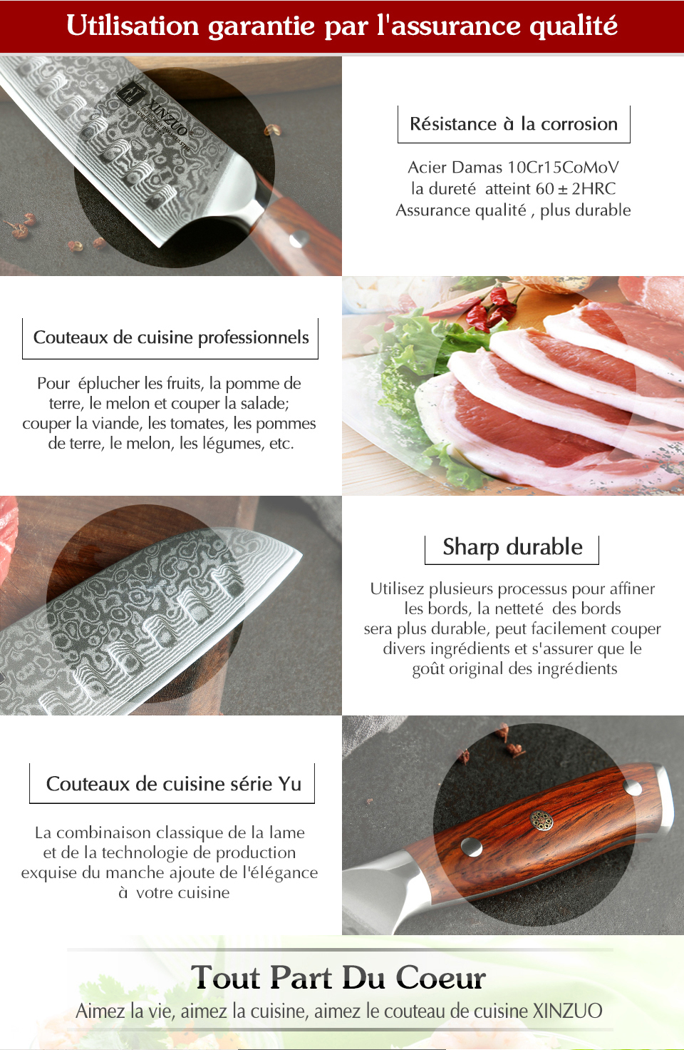 XINZUO – Couteaux de Cuisine Japonais