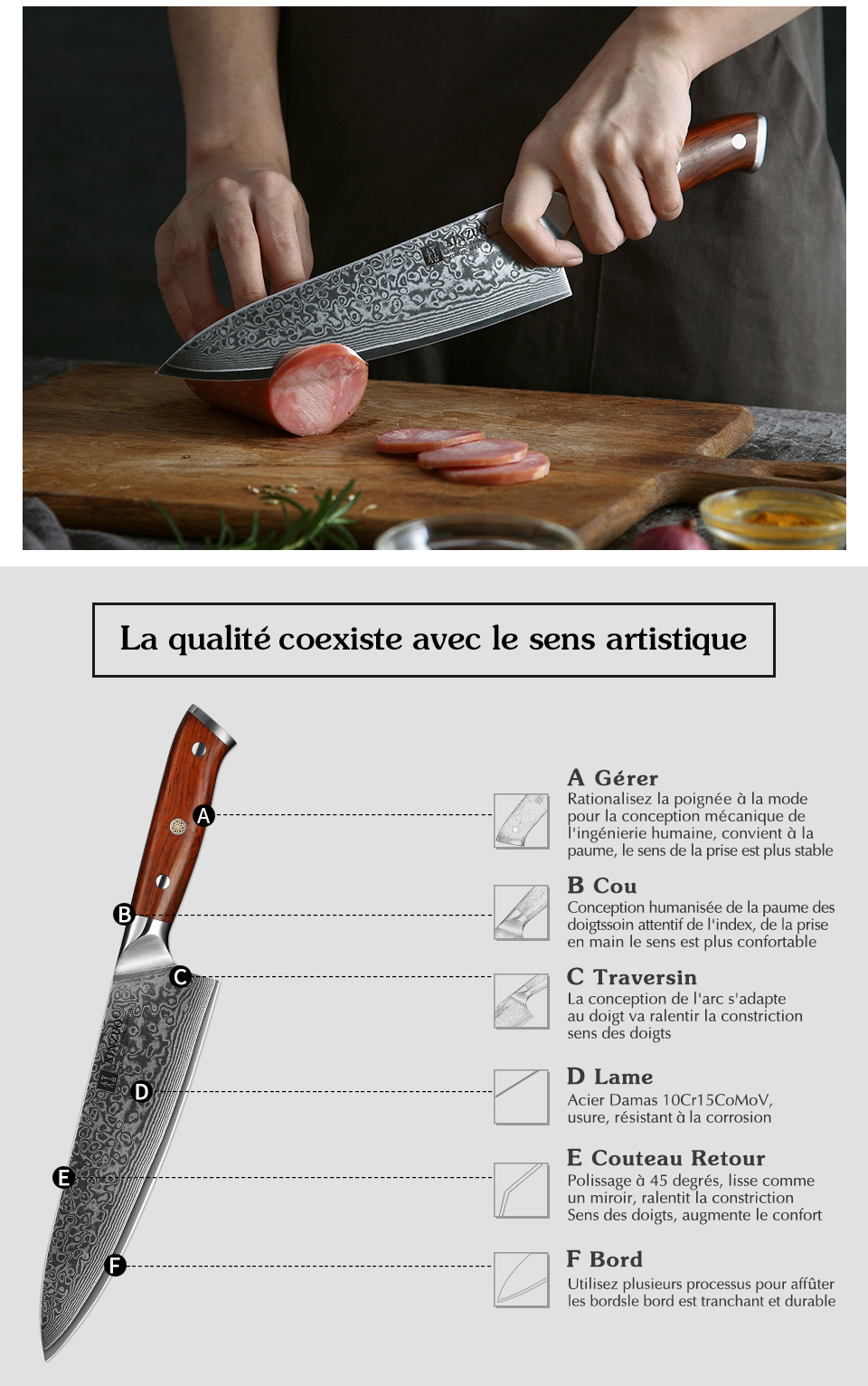 XINZUO – Couteaux de Cuisine Japonais
