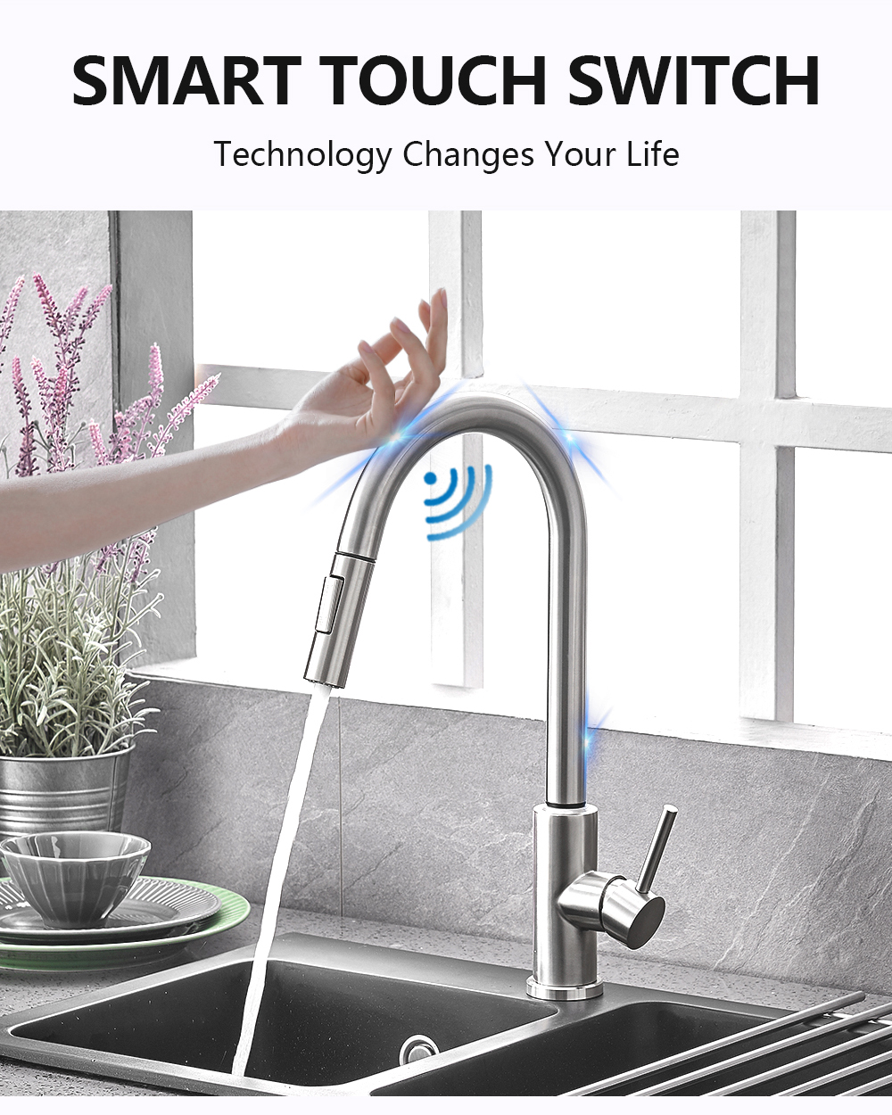 Robinets de cuisine à capteur intelligent
