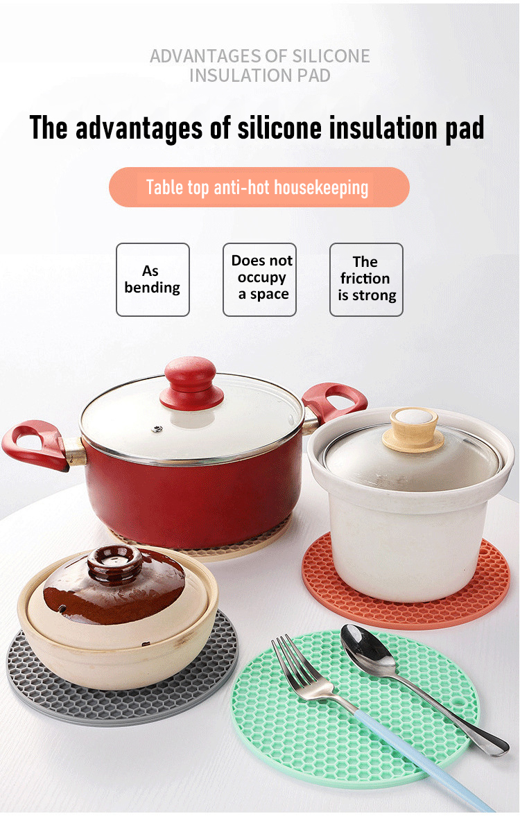 Sous-verre en Silicone de qualité alimentaire