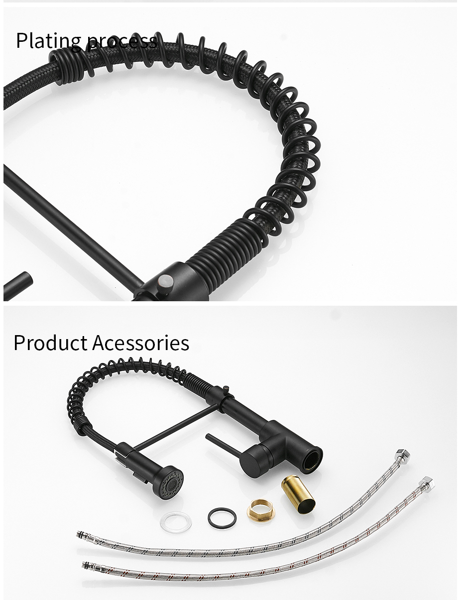 Robinets de cuisine à brosse en laiton