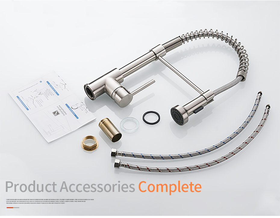 Robinets de cuisine à brosse en laiton